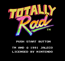 Totally Rad (Europe) Title Screen